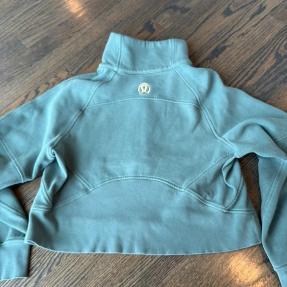 lululemon athletica Sage Green Half-Zip Funnel Sweatshirt - Picture 13 of 14